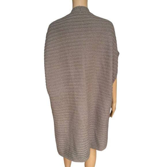 Chico’s cotton blend Shimmer Rib-Detail Sweater Vest open front size 3 or XL - Picture 3 of 9